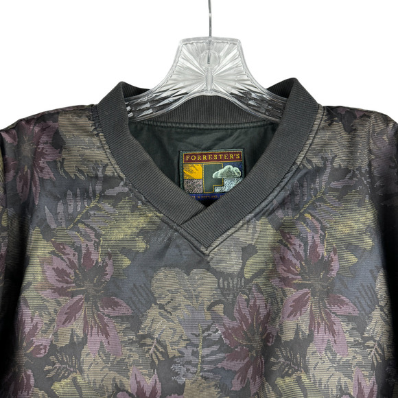 Forrester's Men's Golf Wind Pullover Size M Reversible Tropical Vintage V-Neck - Picture 4 of 12